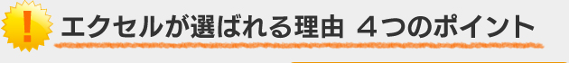 エクセルが選ばれる理由　4つのポイント